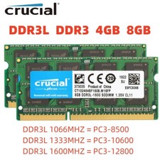Crucial DDR3 DDR3L 4GB 8GB 1600MHz 1333 Memory RAM SO-DIMM for Laptop Notebook picture