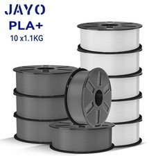 JAYO 10x1.1KG PLA+ White & Gray 3D Printer Filament 1.75mm High Adhesion Neatly picture