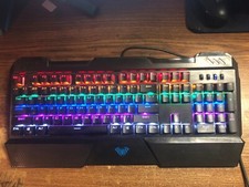 AULA Sapphire Backlit Mechanical Gaming Keyboard Preowned Tested PrefectWorking picture