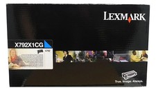 Original Lexmark Cyan Toner Cartridge New in Box C792X1CG picture