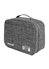 Maxell Soft Shell Electronic Carrying Case w Mesh Pockets for USBs Gray Tech picture
