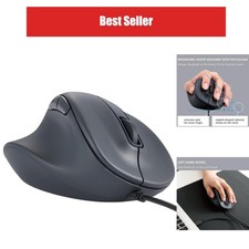 ELECOM Left Handed Ergonomic Wired USB Mouse Silent Click 2000DPI 5 Buttons picture