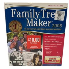 Family Tree Maker 2005 Deluxe Suite 12th Edition PC CD-ROM Genealogy Software picture