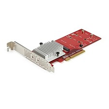 StarTech Dual M.2 NVMe SSD PCIe Adapter x8/x16 2242/2260/2280 No Bifurcation picture