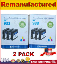 DataProducts Inkjet Printer Ink Cartridge 933 Cyan Magenta Yellow | 2 Pack picture