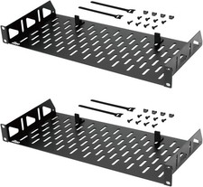 Tecmojo 1U Rack Shelf,19 inch Shelf 8 Depth,Rack 8 in/2pack,  picture
