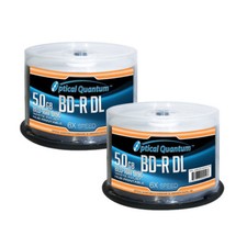 100 OQ 6x 50GB Blu-ray Double Layer BD-R DL White Inkjet Print OQBDRDL06WIPH-50 picture