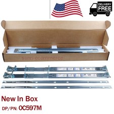 Dell 2/4 Post 1U Static Rackmount Kit R230 R240 R250R410 R420 R430  R260 0C597M picture
