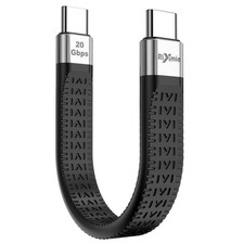 Rixmie Short USB-C Cable [5 inch], 100W PD Fast Charging, 0.5 feet, Black  picture