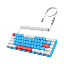 ZIYOU LANG T8 Mechanical Keyboard and Coiled USB C Cable with RGB LED Backlit picture