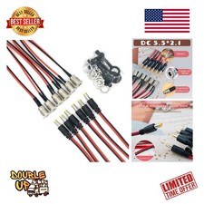 Versatile 6-Pack Female Panel Mount DC Power Jack Connectors - Black Finish picture