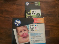 Set of 5 GENUINE FACTORY SEALED HP 564  INKJET CARTRIDGES Black Cyan Yellow picture