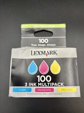 Genuine Lexmark 100 Multi Pack Ink Cartridges Cyan Magenta Yellow Color Printer picture