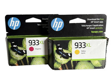 New in Box HP Genuine Original 933xl ink cartridges magenta and yellow toner picture