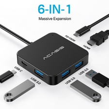 Acasis 6 in 1 4K USB C Hub Multiport Adapter for MacBook Pro/Air picture