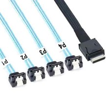 OCuLink PCI-Express SAS SFF-8611 4i to SATA 7P 90 Degree Adapter Cable  picture