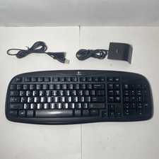 Logitech EX 100 wireless Keyboard setup  dongle,  usb extension Tested/Working picture