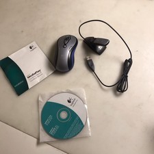 Logitech MediaPlay Cordless Mouse Blue 11 Buttons PC TESTED WORKS picture
