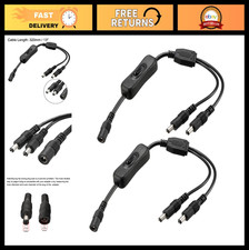 DC Power Splitter Y Adapter Cable 1 Female to 2 Male 5.5mm x 2.1mm for CCTV LED picture