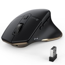 iClever Wireless Mouse with Bluetooth or USB Receiver, 5 Adjustable 2400DPI Rech picture