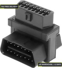 OBD2 Splitter, OBDII Full 16 Pin One Male to Two Female Extension Black picture