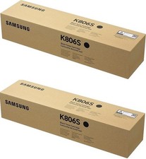 2 Genuine Samsung K806S Black Toners MultiXpress X7400 X7500 X7600 - OPEN BOX picture