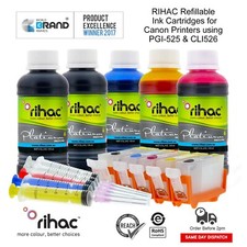 Rihac Refill Ink Cartridges suits Canon PGI-525 CLI-526 MX895 MX885 MX715 IP4950 picture