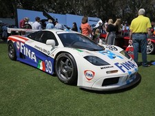 Cars 1996 mclaren f1 gtr 17r race car classic vehicle Desk Mat Stitched picture