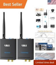 Compact 2.4GHz Wireless Audio Transmitter Receiver - 320ft Range, RCA Compatible picture