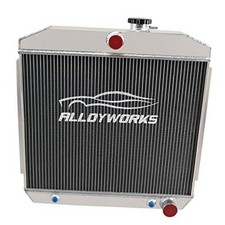 ALLOYWORKS 4 Row Aluminum Radiator For 1955 1956 1957 Chevy Bel-Air Nomad V8 picture