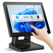 NewHail 12.1-inch POS Touch Screen Monitor, Capacitive Touchscreen with Black picture