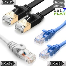 Short/Long External Network Ethernet Cable Cat5e Cat6 Cat 8 RJ45 40 Gigabit Lot picture