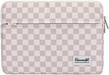 Neutral Checker Pattern Laptop Sleeve 15 Inch 15.6 Inch Waterproof Shockproof... picture