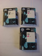 NEW GENUINE HP INK 13 (1) Black & (2) Magenta  picture