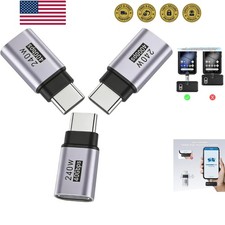 USB C Extender Adapter Straight 3 Pack 40Gbps 240W Cable Extension Type-C Low... picture