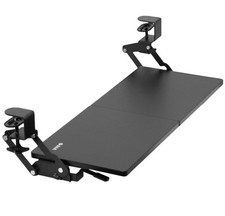 VIVO Black Clamp-on Under Desk Keyboard Tray with Swinging Height Adjustment NEW picture