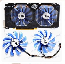 For HIS RX470 474 RX570 574 580 588 IceQ X2 OC Graphics Card Cooling Dual Fans * picture