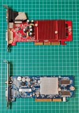 2x AGP Graphics Cards GV-R96L128T-FS Radeon9600SE 128MB TVO, FX5200 ACP8X 128MB TV picture