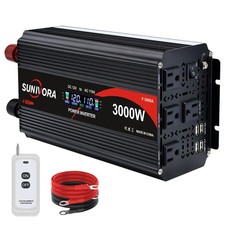 3000W Power Inverter 12V DC to 110V/120V AC Converter 6000W Peak Remote Contr... picture