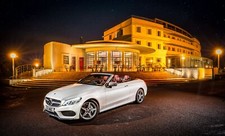 Cars amg mercedes benz c class cabriolet a205 Desk Mat Stitched picture