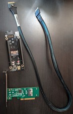 PCIe4.0 to SFF-8654 8i Adapter + PCIe 4.0 x8 to SFF-8654 8i Adapter + Cable picture