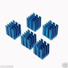 Lot 40  pcs 9x9x12mm adhesive Aluminum blue Heat Sink For Memory GPU Chip IC PI picture