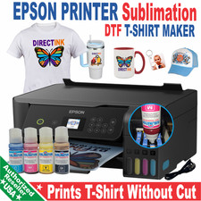 Epson Printer with Subli Ink Printing Plus DTF T-Shirt Maker Mug Caps Start kit picture