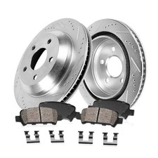  Rear Drilled Slotted Brake Disc Rotors and Ceramic Drilled Slotted Upgrade picture
