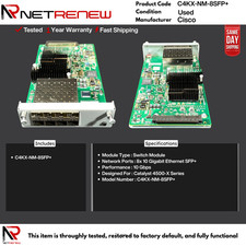 Genuine C4KX-NM-8SFP+ Cisco  Network Expansion 8 Port SFP+ 10GE picture