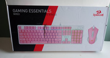 Red Dragon S107rgb  Pink Wired  Gaming Keyboard and Mouse Combo RGB Backlit LED picture
