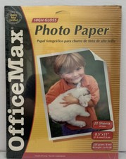 NEW OfficeMax High Gloss Photo Paper 20 sheets 8.5 x 11 Inkjet Printers 225 gsm picture