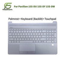 New L52154-001 For HP 15-DW 15S-DU 15T-DW300 Palmrest Backlit Keyboard Touchpad picture