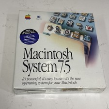 Apple Macintosh System 7.5 Vintage 1994 Mac OS 2 Original CDs Box Manual picture