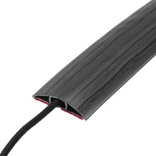 Floor Cord Cover 6ft, Cord Hider for Floor Cable Management Black Wood picture